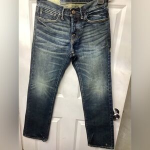 Abercrombie & Fitch Men's Faded Blue Straight Jeans 28x30